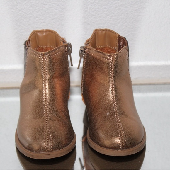 Simple Joys by Carter's Girl's Ella Chelsea Bootie Fashion Toddler Size 5 Bronze - Picture 3 of 8